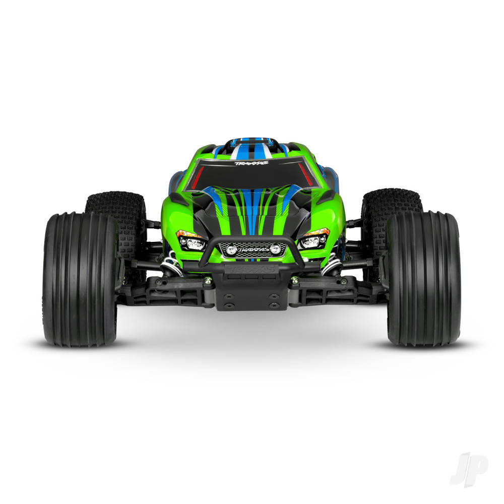 Traxxas Rustler HD 1:10 2WD RTR Electric Stadium Truck, Green (+ TQ 2-ch, XL-5, Titan 550, 7-Cell NiMH, 4A USB-C Charger, Clipless Body)-2