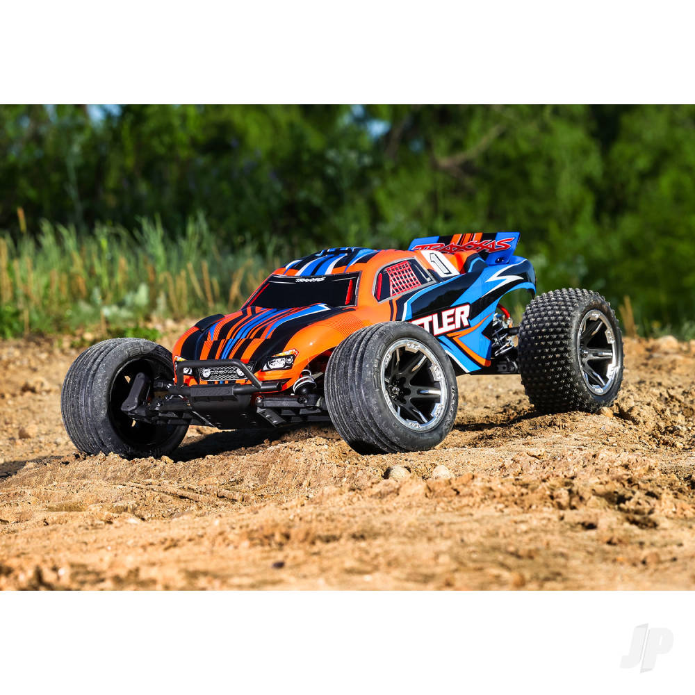 Traxxas Rustler HD 1:10 2WD RTR Electric Stadium Truck, Green (+ TQ 2-ch, XL-5, Titan 550, 7-Cell NiMH, 4A USB-C Charger, Clipless Body)-5