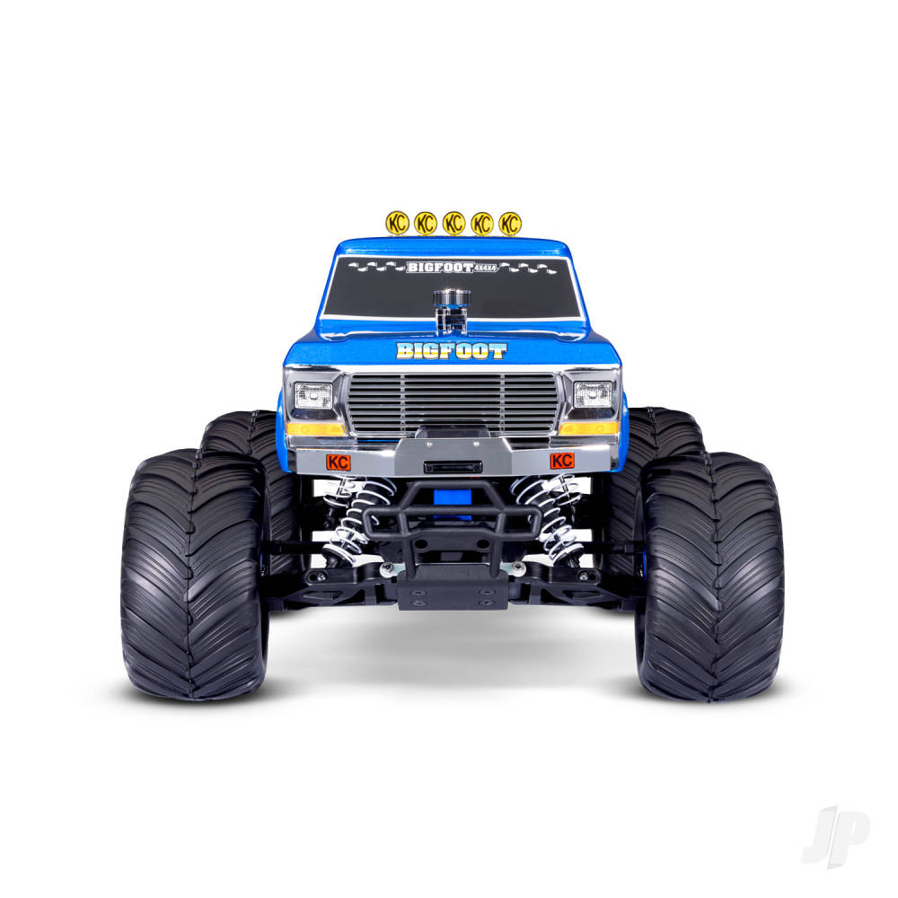 Traxxas Bigfoot HD 1:10 Electric 2WD RTR Monster Truck, Blue (+ TQ 2-ch, XL-5, Titan 550, 7-Cell NiMH, 4A USB-C Charger)-2