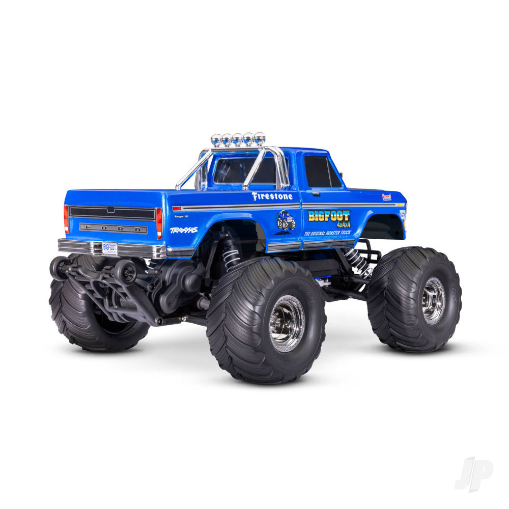 Traxxas Bigfoot HD 1:10 Electric 2WD RTR Monster Truck, Blue (+ TQ 2-ch, XL-5, Titan 550, 7-Cell NiMH, 4A USB-C Charger)-3