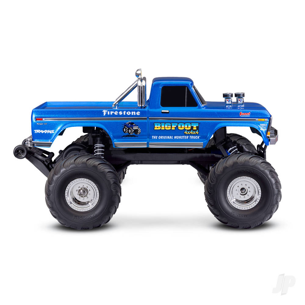 Traxxas Bigfoot HD 1:10 Electric 2WD RTR Monster Truck, Blue (+ TQ 2-ch, XL-5, Titan 550, 7-Cell NiMH, 4A USB-C Charger)-4