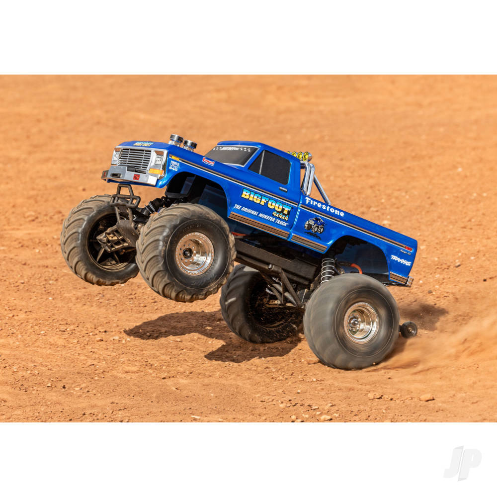 Traxxas Bigfoot HD 1:10 Electric 2WD RTR Monster Truck, Blue (+ TQ 2-ch, XL-5, Titan 550, 7-Cell NiMH, 4A USB-C Charger)-5