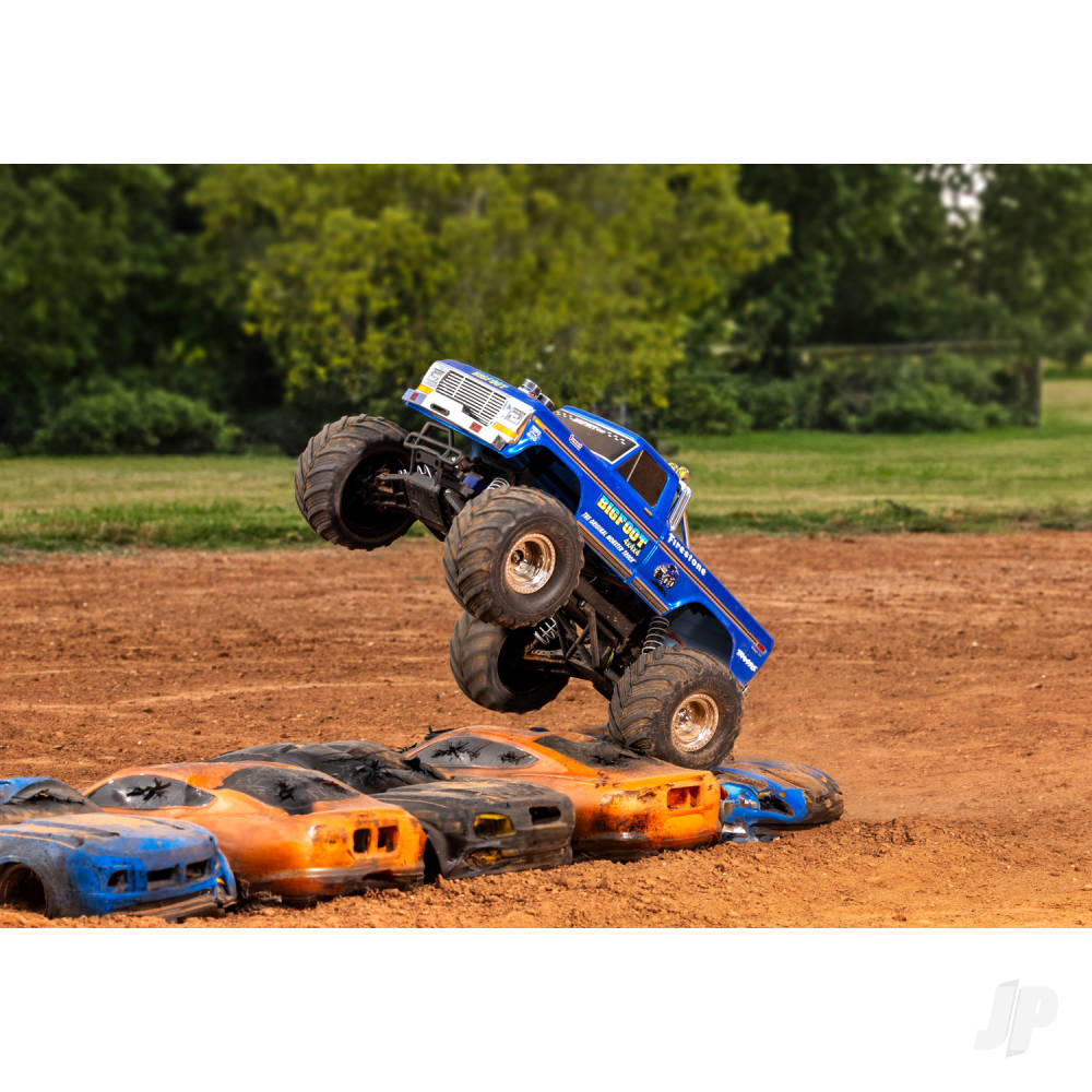 Traxxas Bigfoot HD 1:10 Electric 2WD RTR Monster Truck, Blue (+ TQ 2-ch, XL-5, Titan 550, 7-Cell NiMH, 4A USB-C Charger)-6