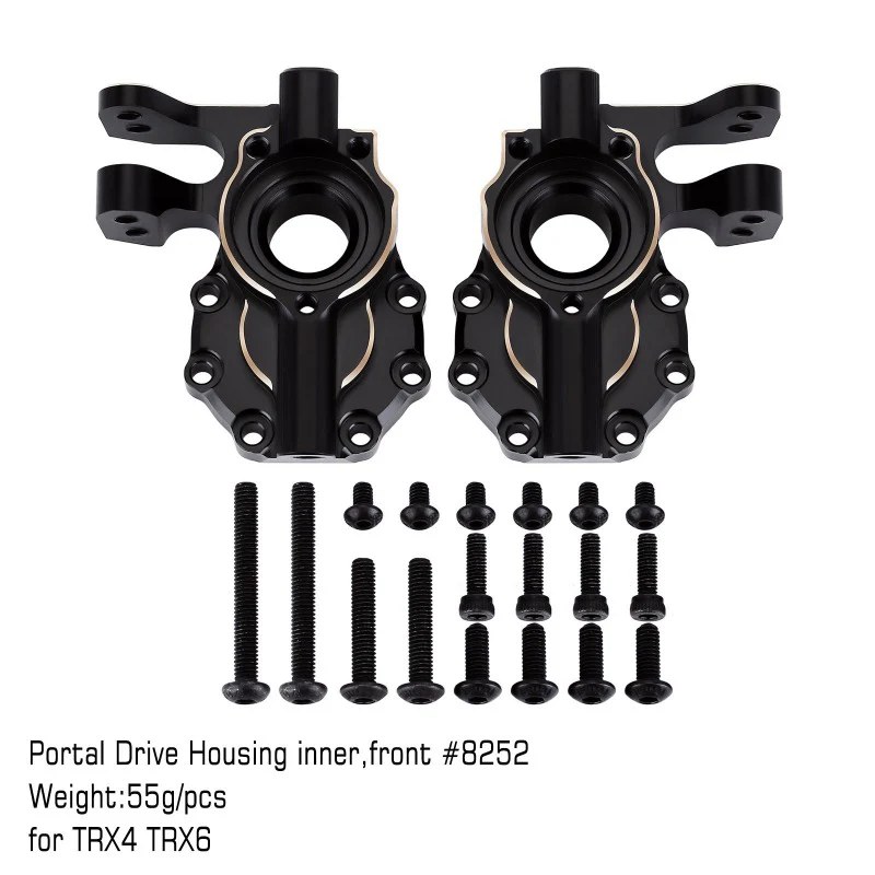 injora-black-brass-counterweight-55g-drive-housing-8252-for-trx-4-trx-6