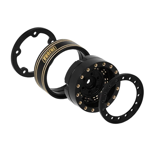 INJORA 1.3" 81g/pcs Super Heavy Brass -5.25mm Offset Wheels for Micro Crawlers (W1305)-2