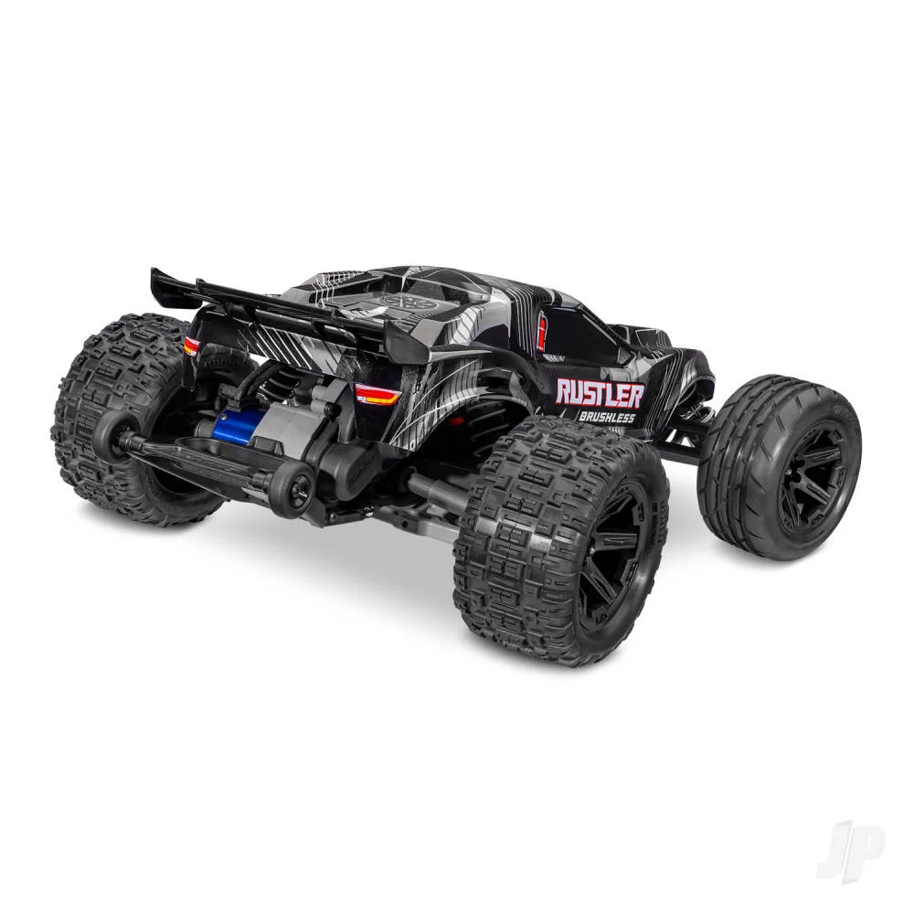 Traxxas Rustler 1:10 2WD RTR Stadium Truck, Black (+ TQi 2-ch, TSM, VX3, Velineon V3200, Clipless Body)-4