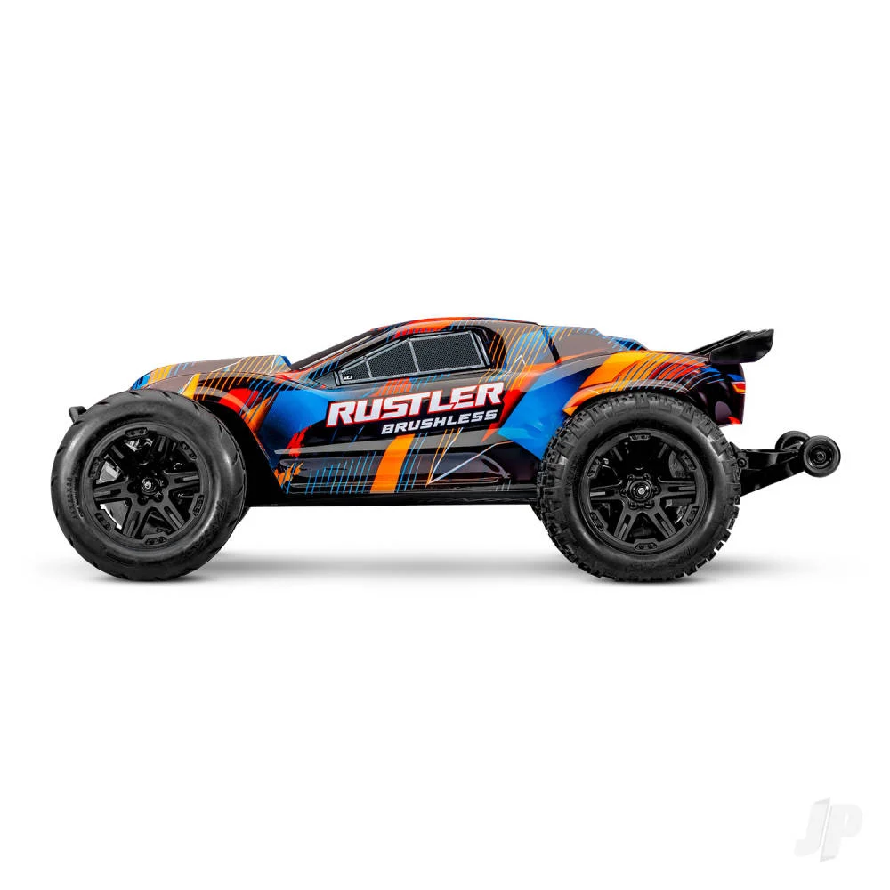 Traxxas Rustler 1:10 2WD RTR Stadium Truck, Orange (+ TQi 2-ch, TSM, VX3, Velineon V3200, Clipless Body)-3