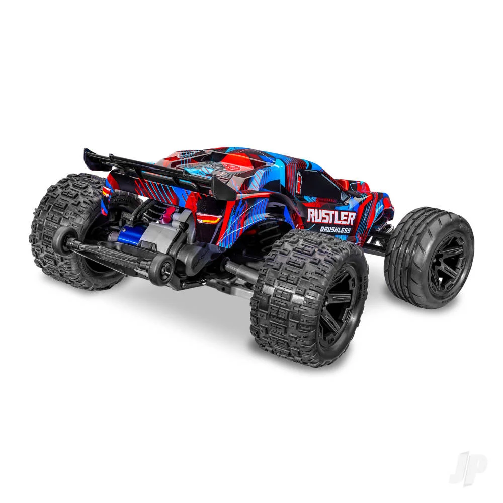 Traxxas Rustler 1:10 2WD RTR Stadium Truck, Red (+ TQi 2-ch, TSM, VX3, Velineon V3200, Clipless Body)-4
