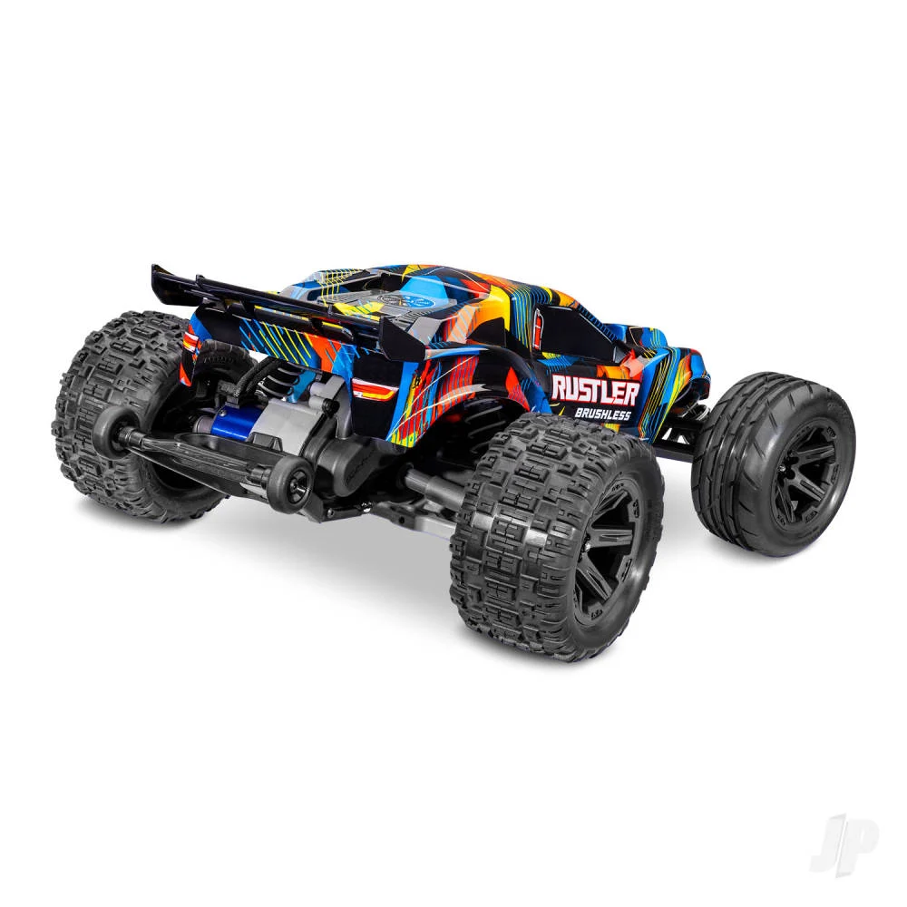 Traxxas Rustler 1:10 2WD RTR Stadium Truck, Yellow (+ TQi 2-ch, TSM, VX3, Velineon V3200, Clipless Body)-4