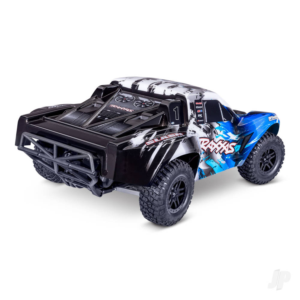 Traxxas Slash 1:10 2WD RTR Short Course Truck, Blue (+ TQi Sport 2-ch, VX3, Velineon V3200, Clipless Body)-4