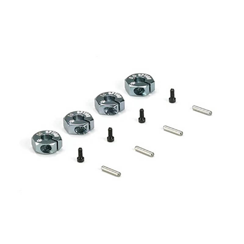 Carisma 12mm Aluminium Wheel Hex Set (5mm) Grey