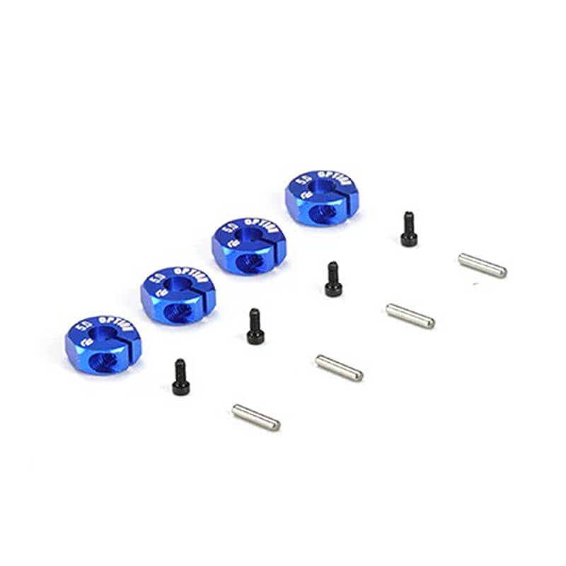 Carisma 12mm Aluminium Wheel Hex Set (5mm) Blue