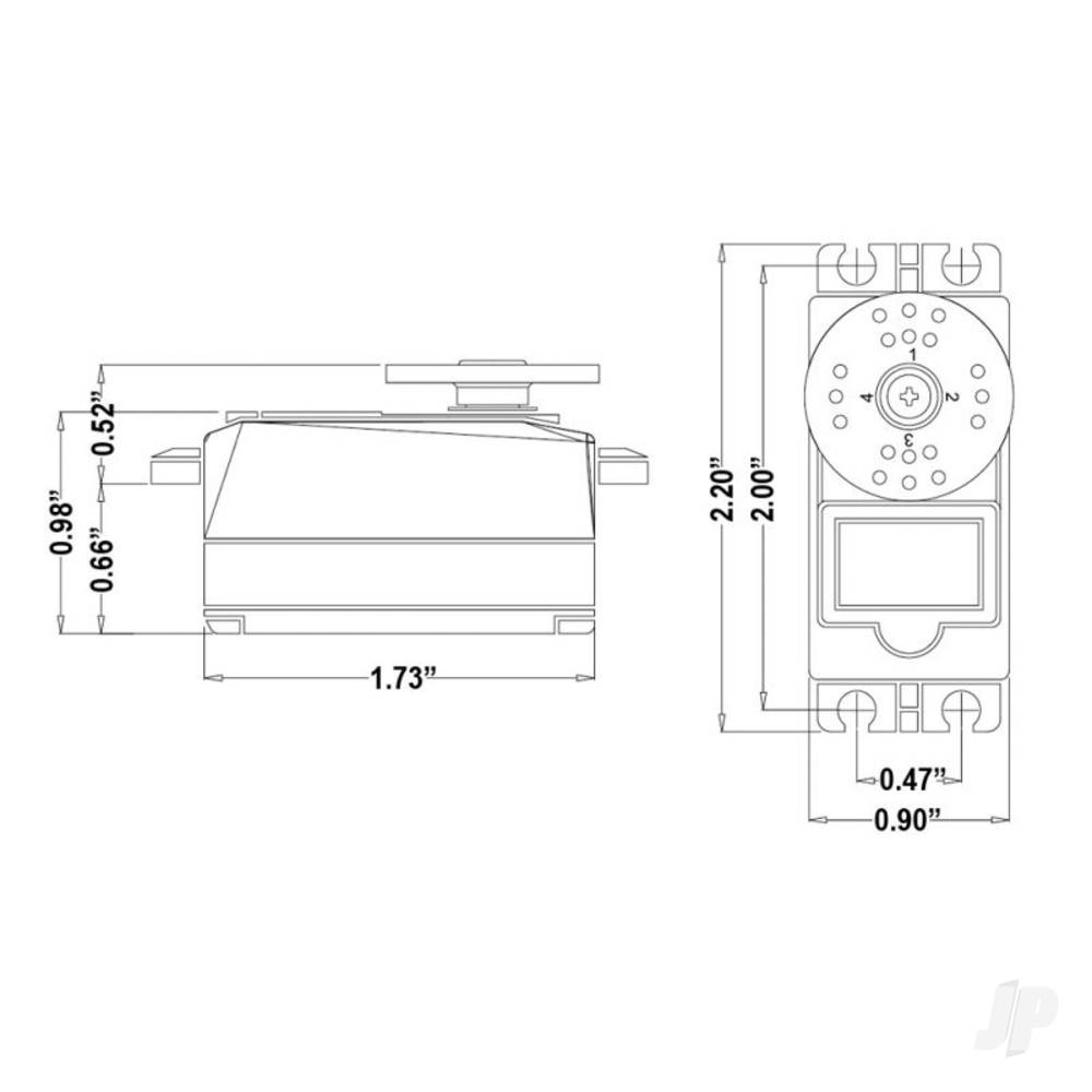 Hitec HS-75BB Low Profile Analogue Cored Servo 35g 8.2kg/0.34s 4.8V - 6.0V-8