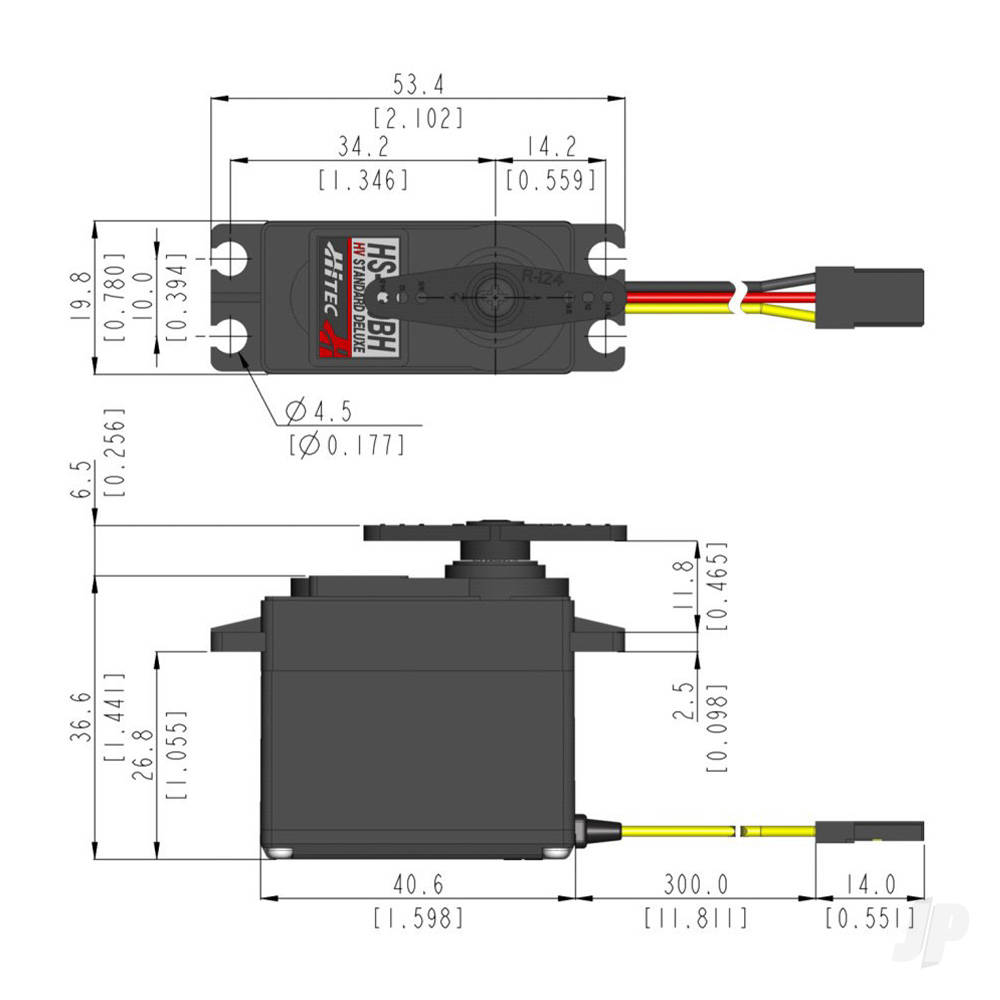 Hitec HS-430BH Standard Analogue Cored Servo 45.5g 5kg/0.14s 6.0V - 7.4V-7