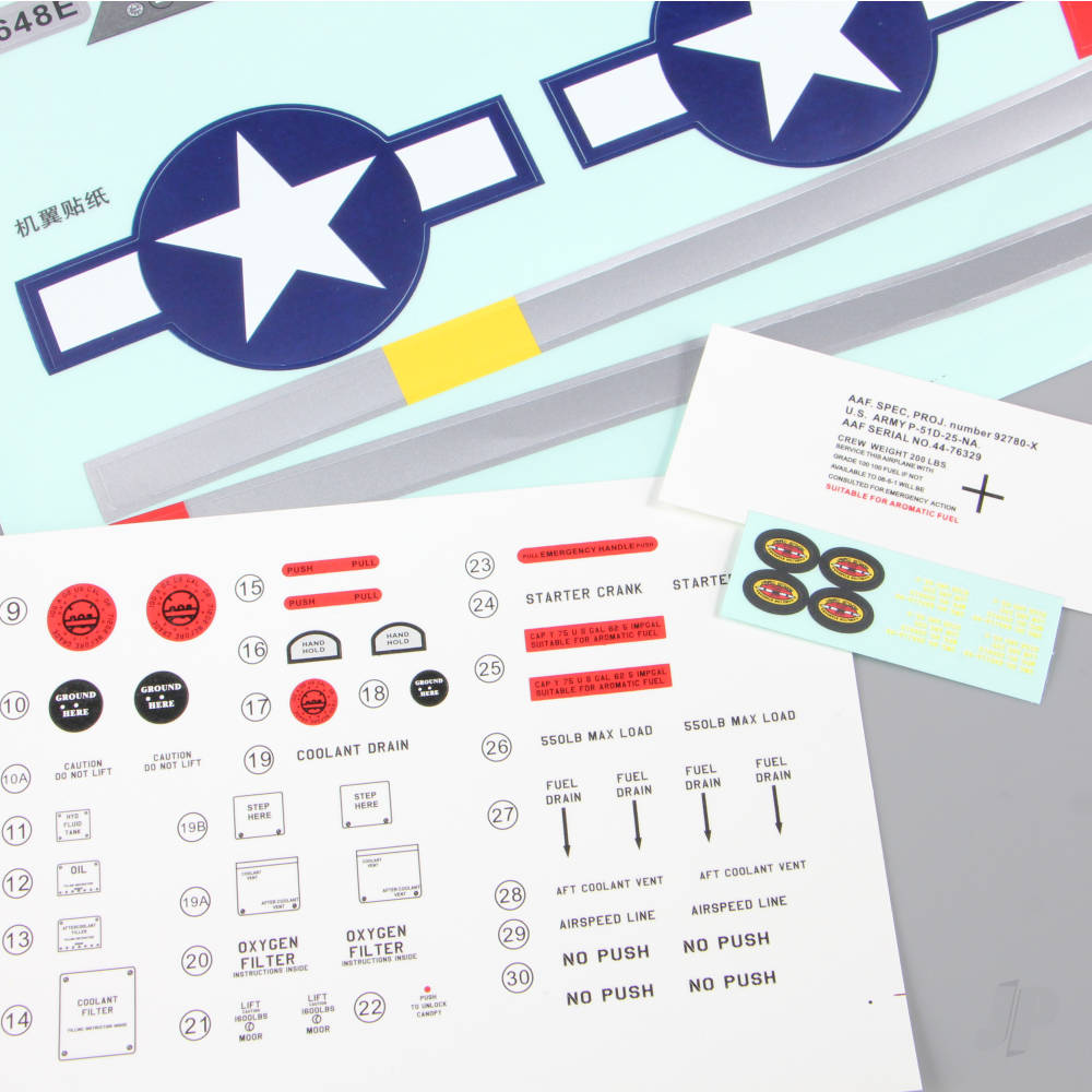 Arrows Hobby Decal Set (for P51 850mm)