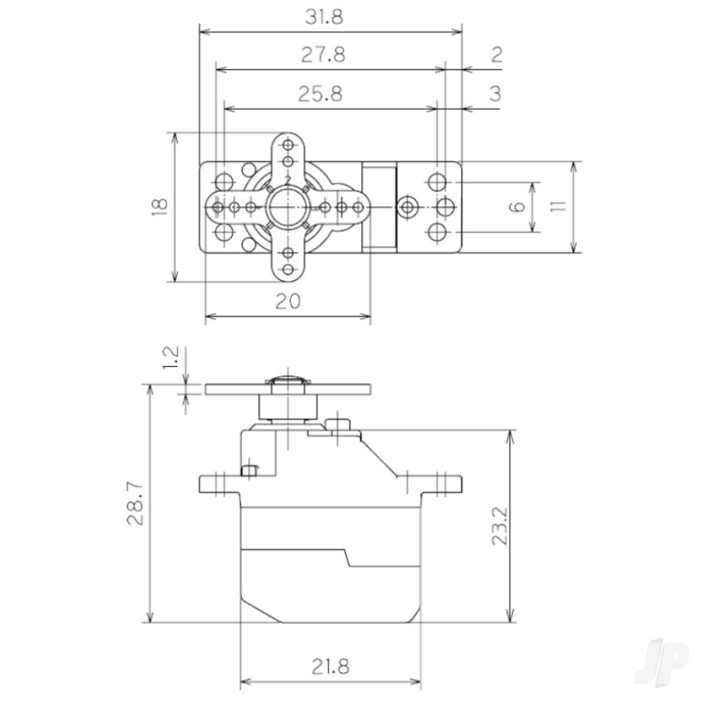 S3157 Micro Digital Servo 1.7kg 0.09s 4.8V - 6V-5