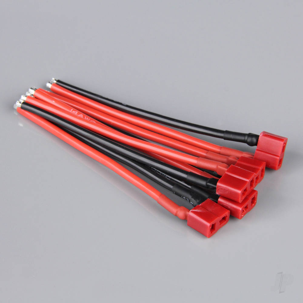 pigtail-connector-pack-deans-female-4in-lead-14awg-100mm-5pcs