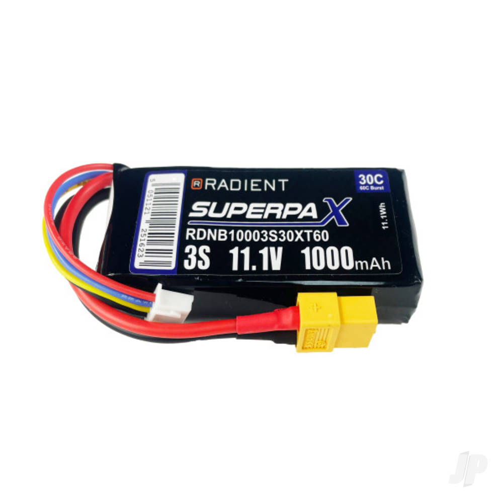 Radient LiPo 3S 1000mAh 11.1V 30C XT60