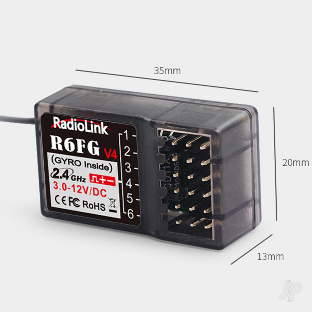 R6FG 6-Channel Surface Receiver with Gyro Function-3