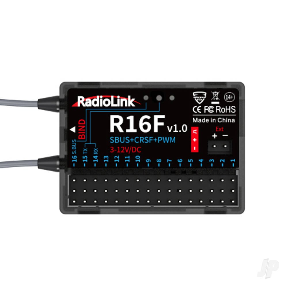 RadioLink R16F 2.4GHz 16-channel, PWM, S.Bus & CRFS Receiver-3