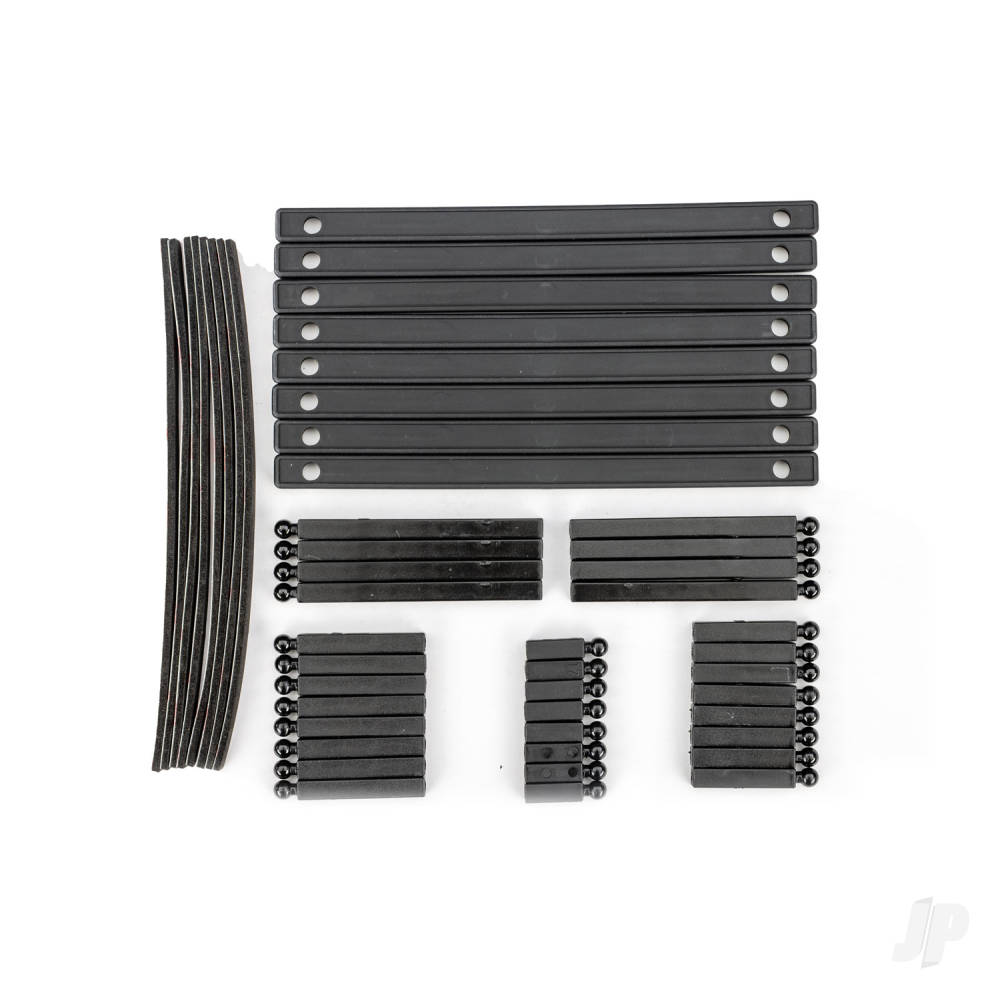 Traxxas Support posts, boat trailer (17mm (8), 30mm (8), 37mm (8), 65mm (4), 70mm (4)) / bunk boards (8)
