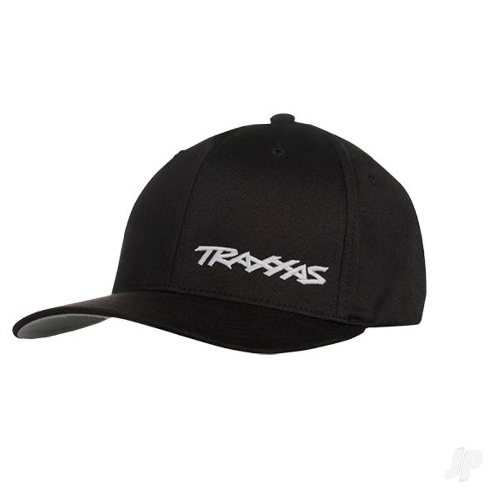 Traxxas Flex Hat Curve Bill Black / White Small Traxxas Logo