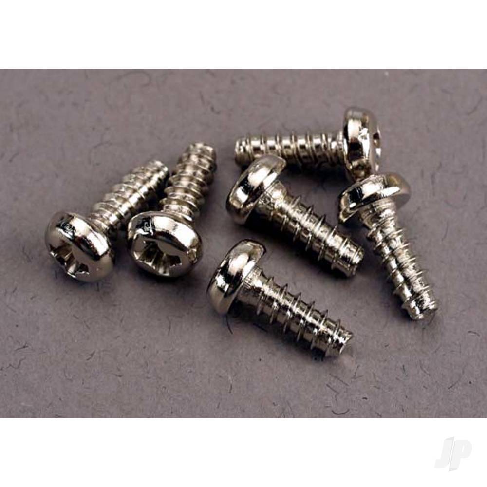 Traxxas Screws, 3x8mm roundhead self-tapping (6 pcs)