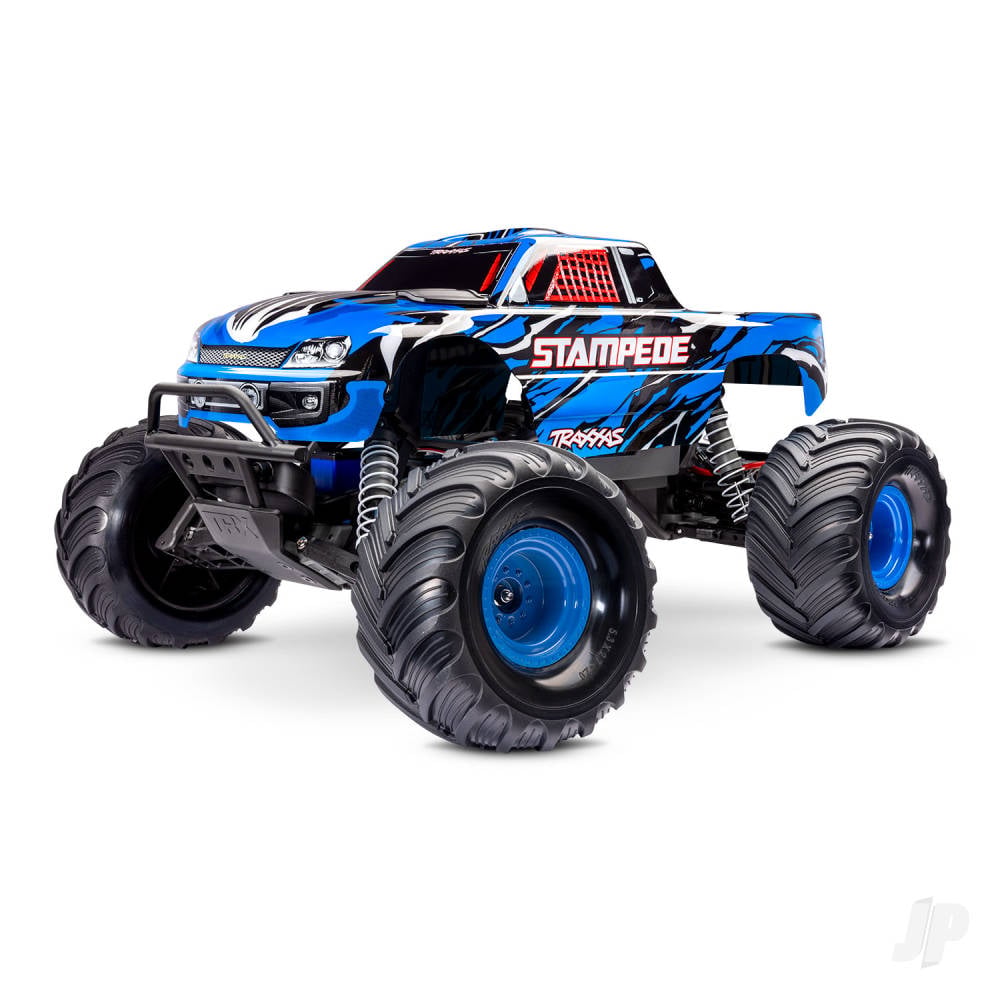 Traxxas Stampede HD 1:10 2WD RTR Monster Truck, BlueX (+ TQ 2-ch, XL-5, Titan 550, 7-Cell NiMH, 4A USB-C Charger)