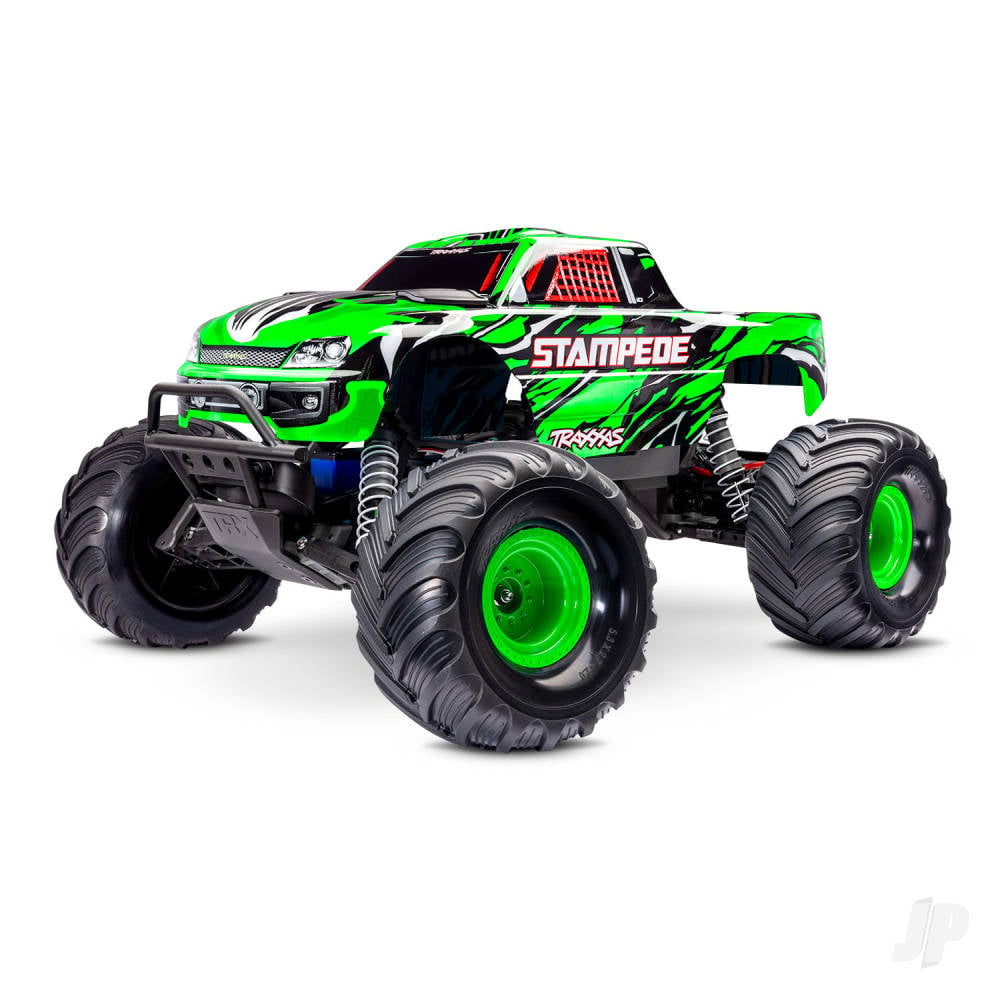 Traxxas Stampede HD 1:10 2WD RTR Monster Truck, GreenX (+ TQ 2-ch, XL-5, Titan 550, 7-Cell NiMH, 4A USB-C Charger)