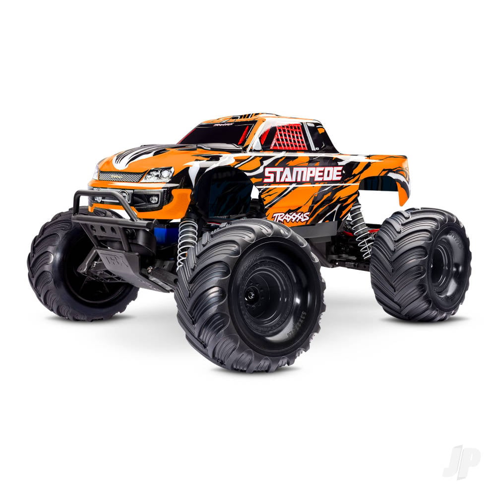 Traxxas Stampede HD 1:10 2WD RTR Monster Truck, Orange (+ TQ 2-ch, XL-5, Titan 550, 7-Cell NiMH, 4A USB-C Charger)