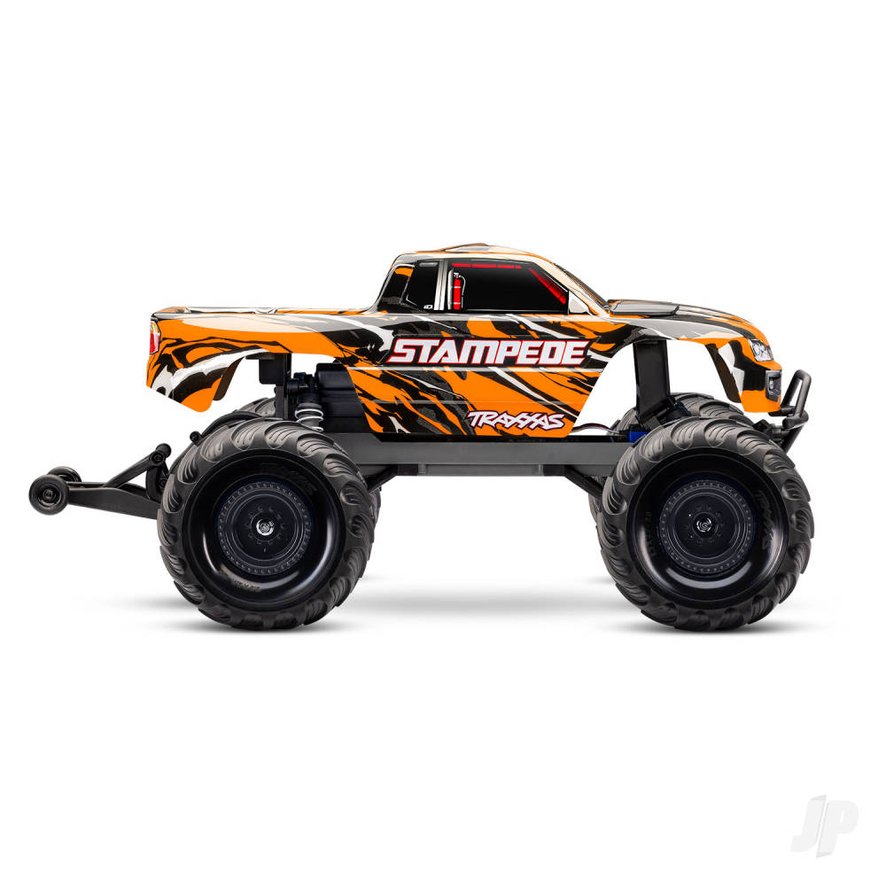 Traxxas Stampede HD 1:10 2WD RTR Monster Truck, Orange (+ TQ 2-ch, XL-5, Titan 550, 7-Cell NiMH, 4A USB-C Charger)-3