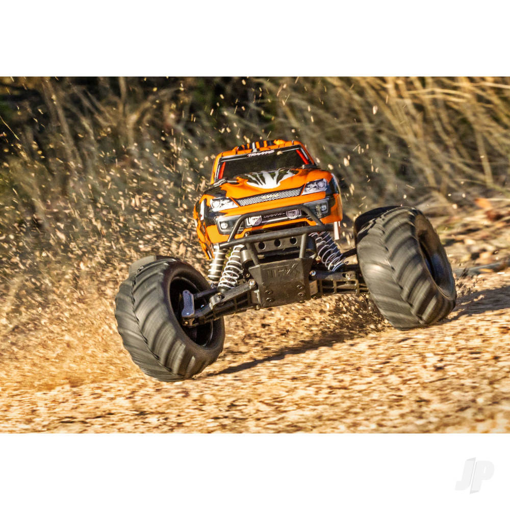 Traxxas Stampede HD 1:10 2WD RTR Monster Truck, Orange (+ TQ 2-ch, XL-5, Titan 550, 7-Cell NiMH, 4A USB-C Charger)-4