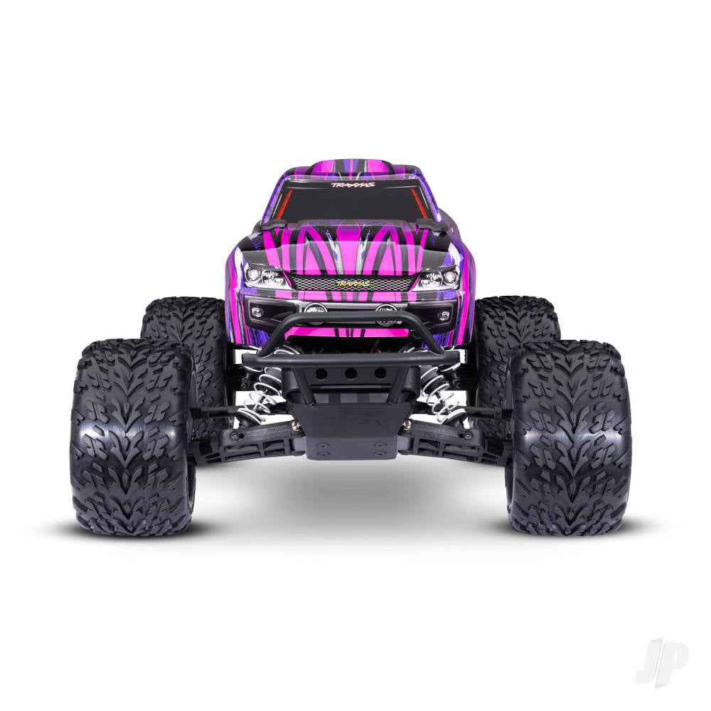 Traxxas Stampede HD 1:10 Electric 2WD RTR Monster Truck, Pink (+ TQ 2-ch, XL-5, Titan 550, 7-Cell NiMH, 4A USB-C Charger)-2