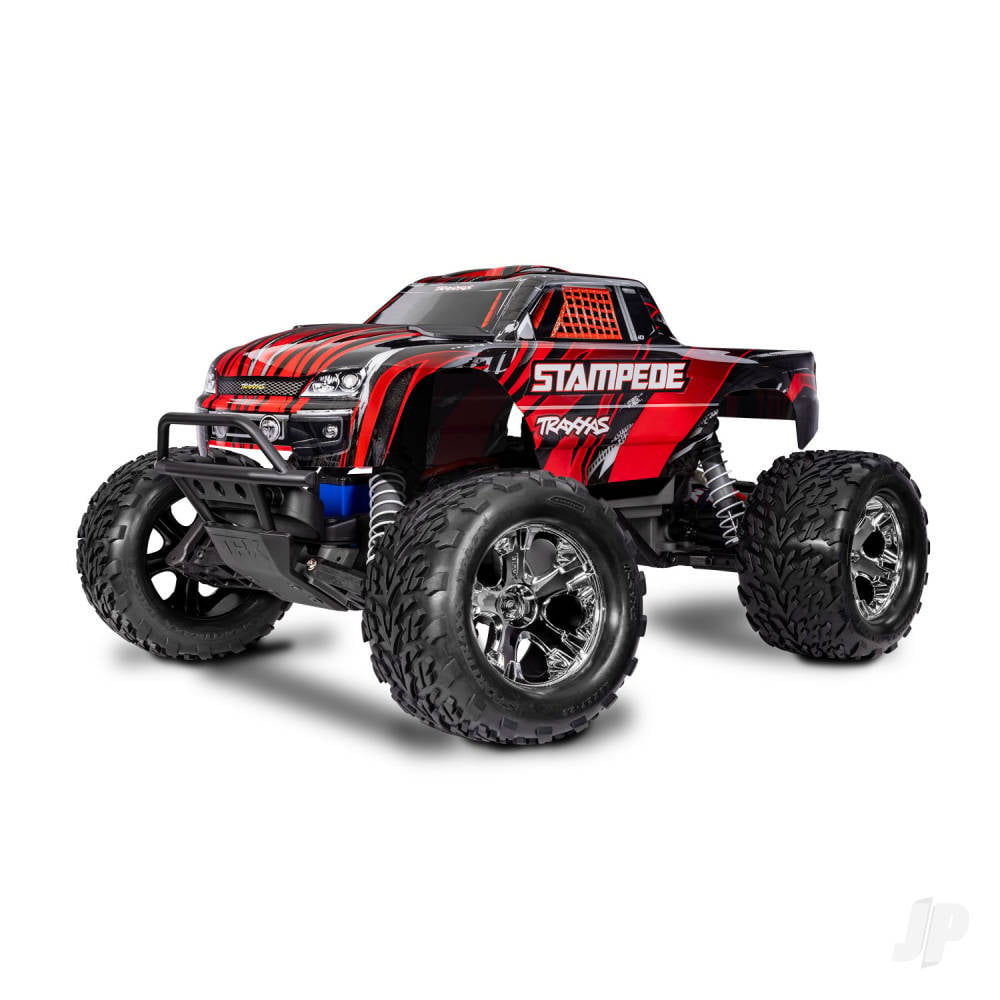 Traxxas Stampede HD 1:10 Electric 2WD RTR Monster Truck, Red (+ TQ 2-ch, XL-5, Titan 550, 7-Cell NiMH, 4A USB-C Charger)