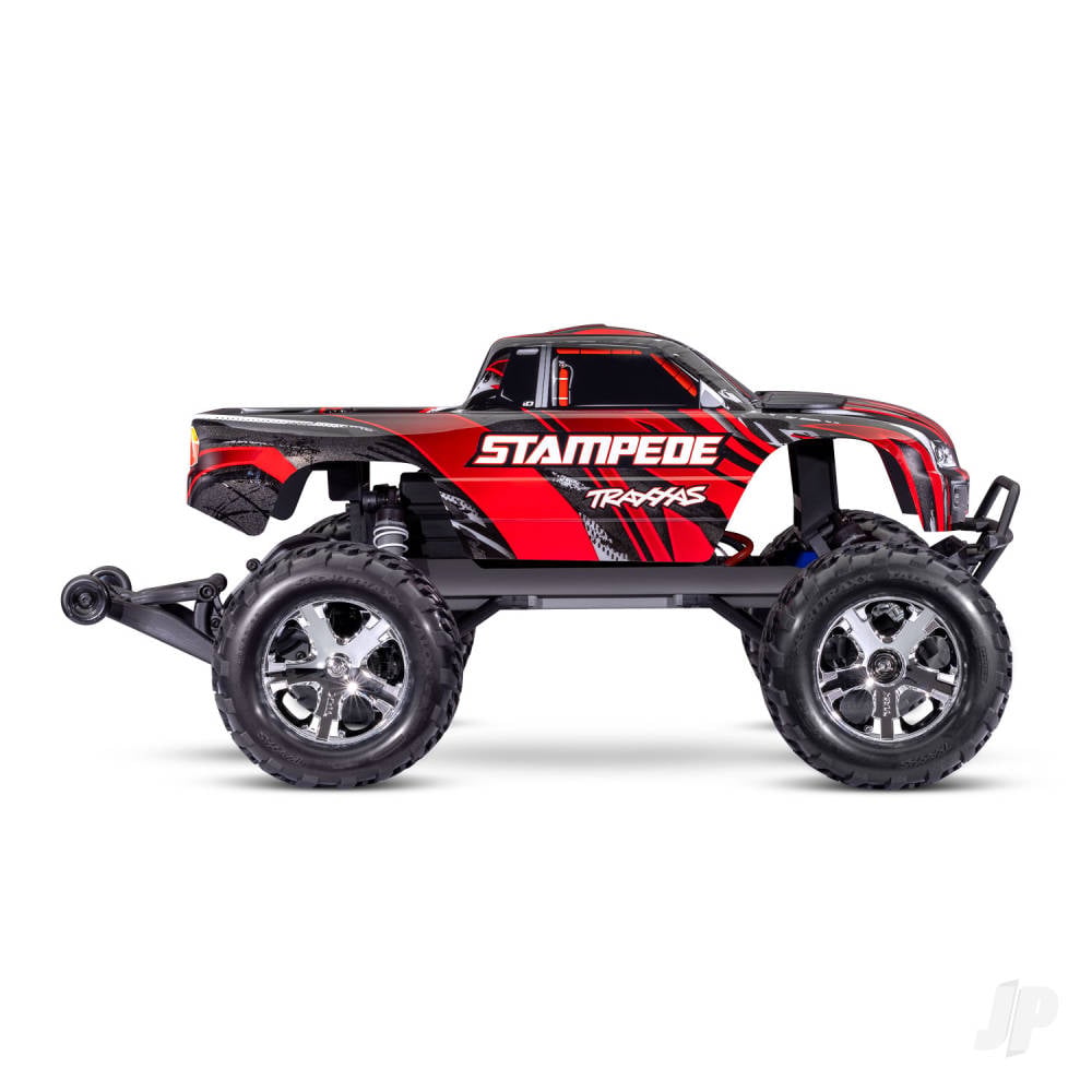 Traxxas Stampede HD 1:10 Electric 2WD RTR Monster Truck, Red (+ TQ 2-ch, XL-5, Titan 550, 7-Cell NiMH, 4A USB-C Charger)-3