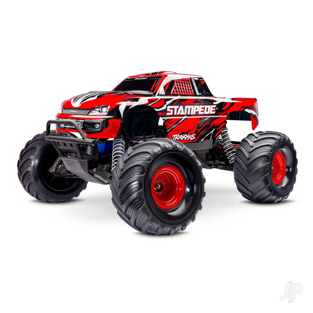 Traxxas Stampede HD 1:10 2WD RTR Monster Truck, RedX (+ TQ 2-ch, XL-5, Titan 550, 7-Cell NiMH, 4A USB-C Charger)