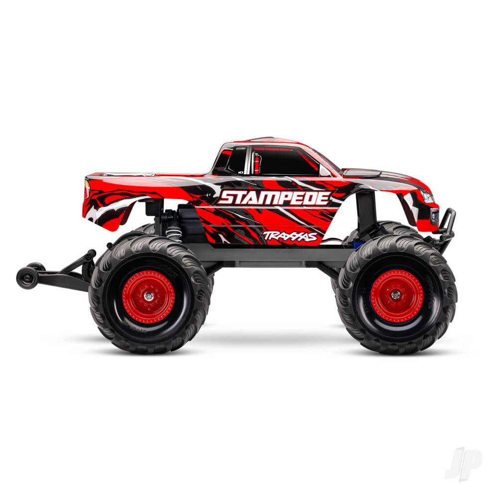 Traxxas Stampede HD 1:10 2WD RTR Monster Truck, RedX (+ TQ 2-ch, XL-5, Titan 550, 7-Cell NiMH, 4A USB-C Charger)-3