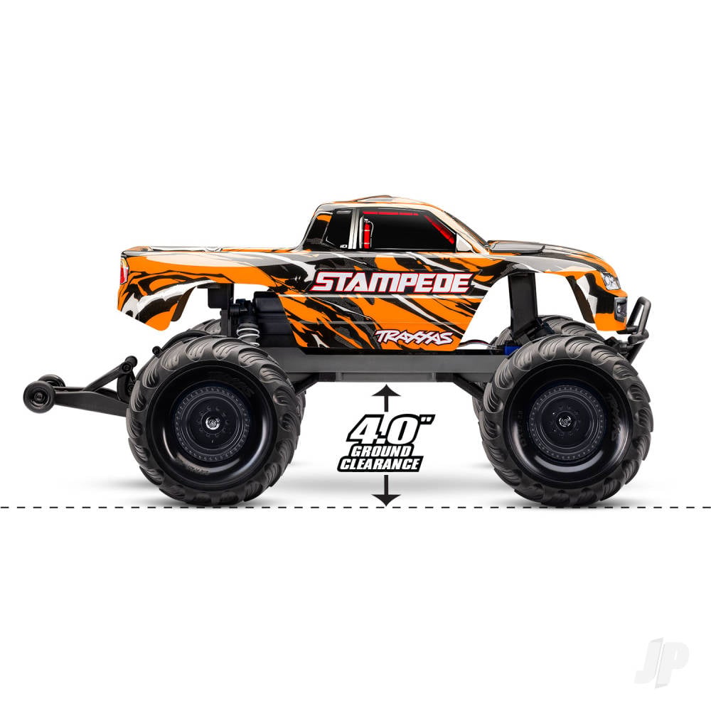 Traxxas Stampede HD 1:10 2WD RTR Monster Truck, RedX (+ TQ 2-ch, XL-5, Titan 550, 7-Cell NiMH, 4A USB-C Charger)-7