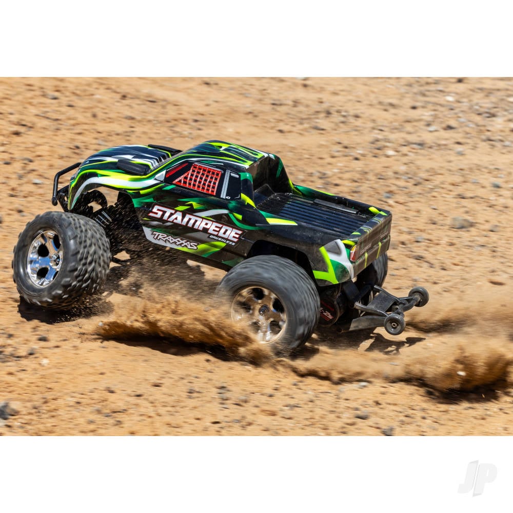 Traxxas Stampede HD BL-2S 1:10 2WD RTR Monster Truck, Green (+ TQ 2-ch, BL-2S, 3300kV, Clipless Body)-5