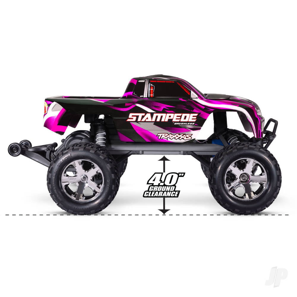 Traxxas Stampede HD BL-2S 1:10 2WD RTR Monster Truck, Green (+ TQ 2-ch, BL-2S, 3300kV, Clipless Body)-10