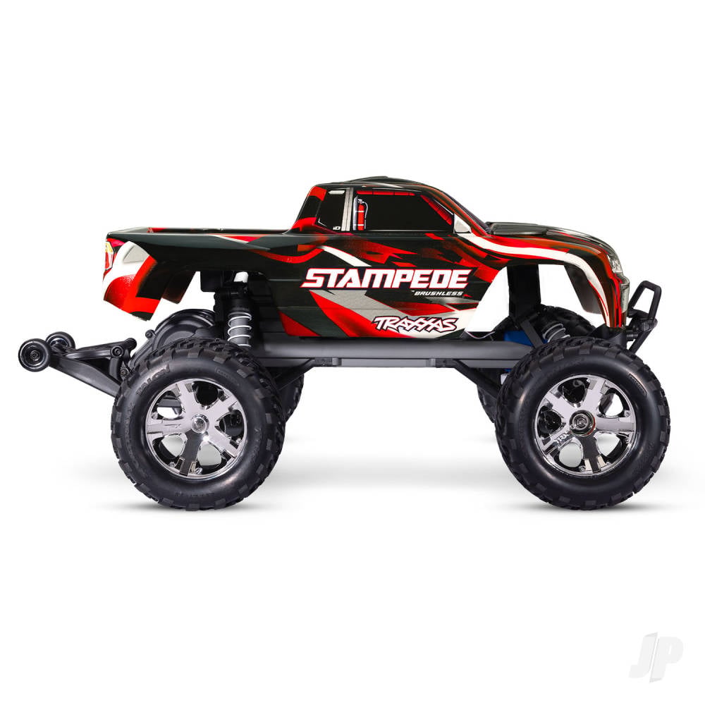Traxxas Stampede HD BL-2S 1:10 2WD RTR Monster Truck, Red (+ TQ 2-ch, BL-2S, 3300kV, Clipless Body)-3