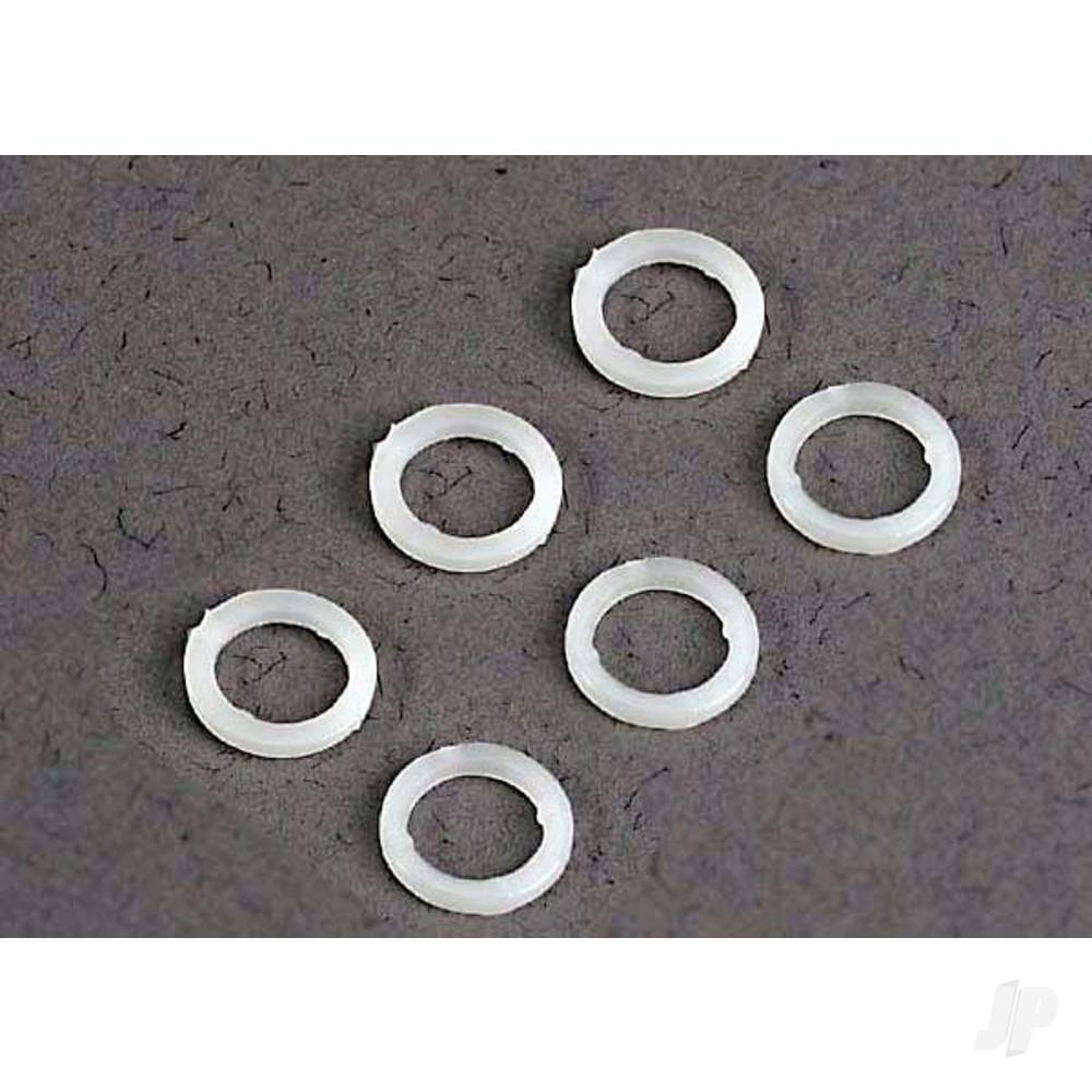 Traxxas White plastic washers (5x8x1.0mm) (6 pcs)