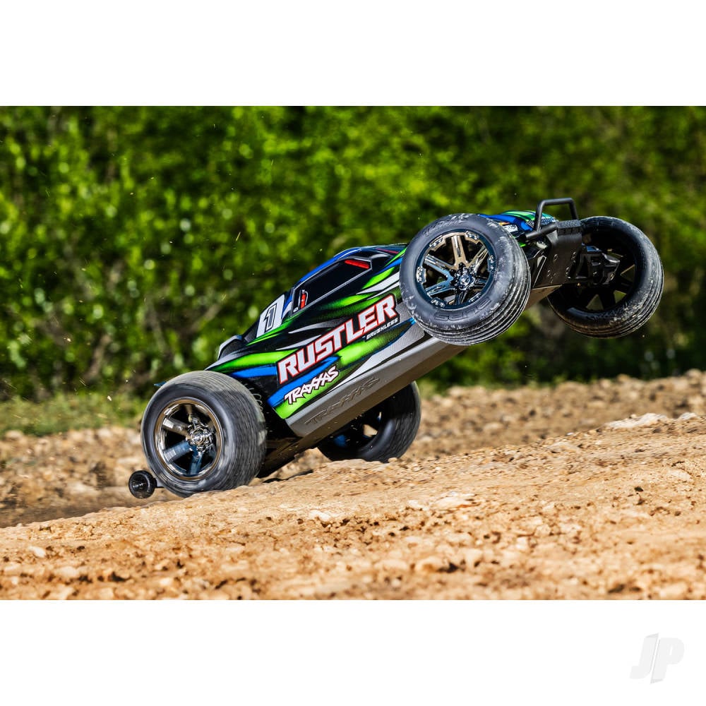 Traxxas Rustler HD BL-2S 1:10 2WD RTR Stadium Truck, Orange (+ TQ 2-ch, BL-2S, 3300kV, Clipless Body)-5