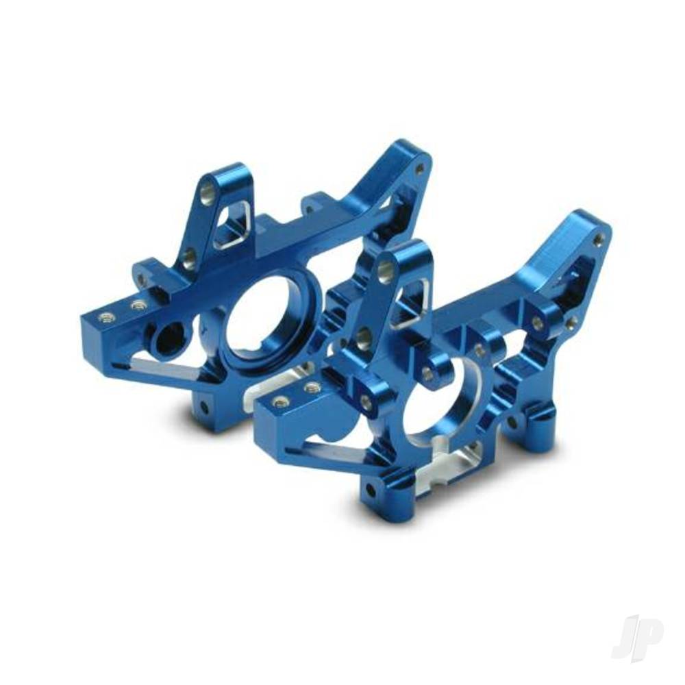 Traxxas Bulkheads, Front (machined 6061-T6 aluminium) (Blue) (left & right) (requires use of 4939X suspension pins)