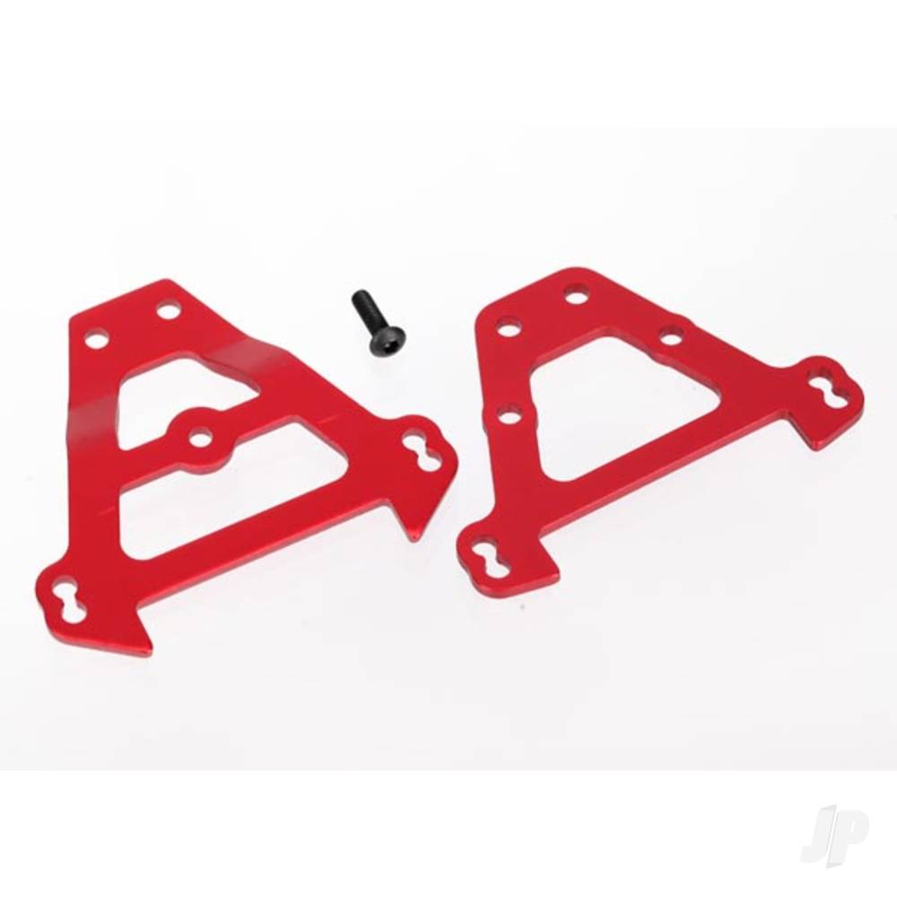Traxxas Bulkhead, tie bars, Front & Rear (Red-anodised aluminium)
