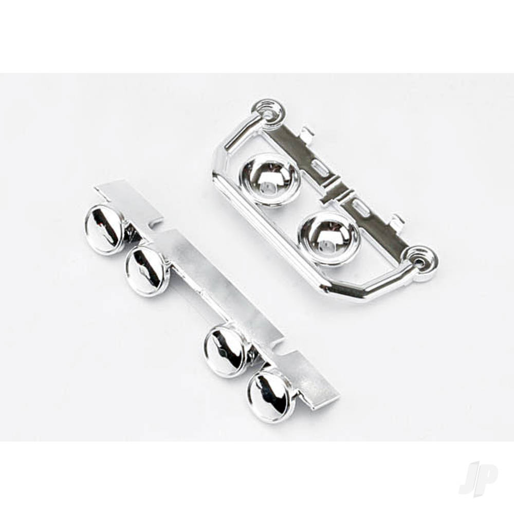 Traxxas Light bar, Front bumper (Chrome) (1pc), roof light bar (Chrome) (1pc)