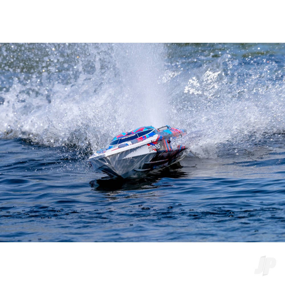 Traxxas Spartan VXL 1:10 36in Electric Brushless Race Boat, Red (+ TQi 2-ch, TSM, VXL-6s marine, Velineon 540XL)-4