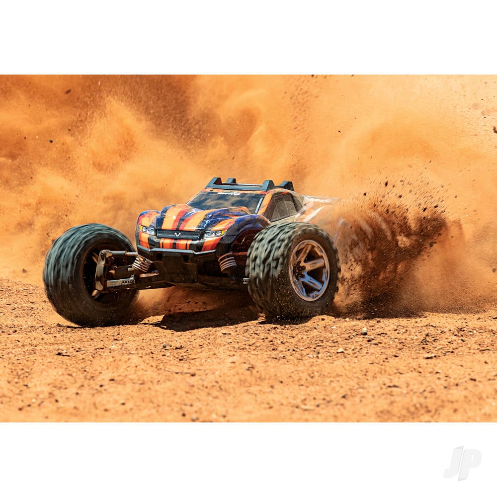 Traxxas Rustler 4X4 VXL 1:10 4WD RTR Brushless Electric Stadium Truck, Orange (+ TQi 2-ch, TSM, VXL-3s, Velineon 3500kV)-13