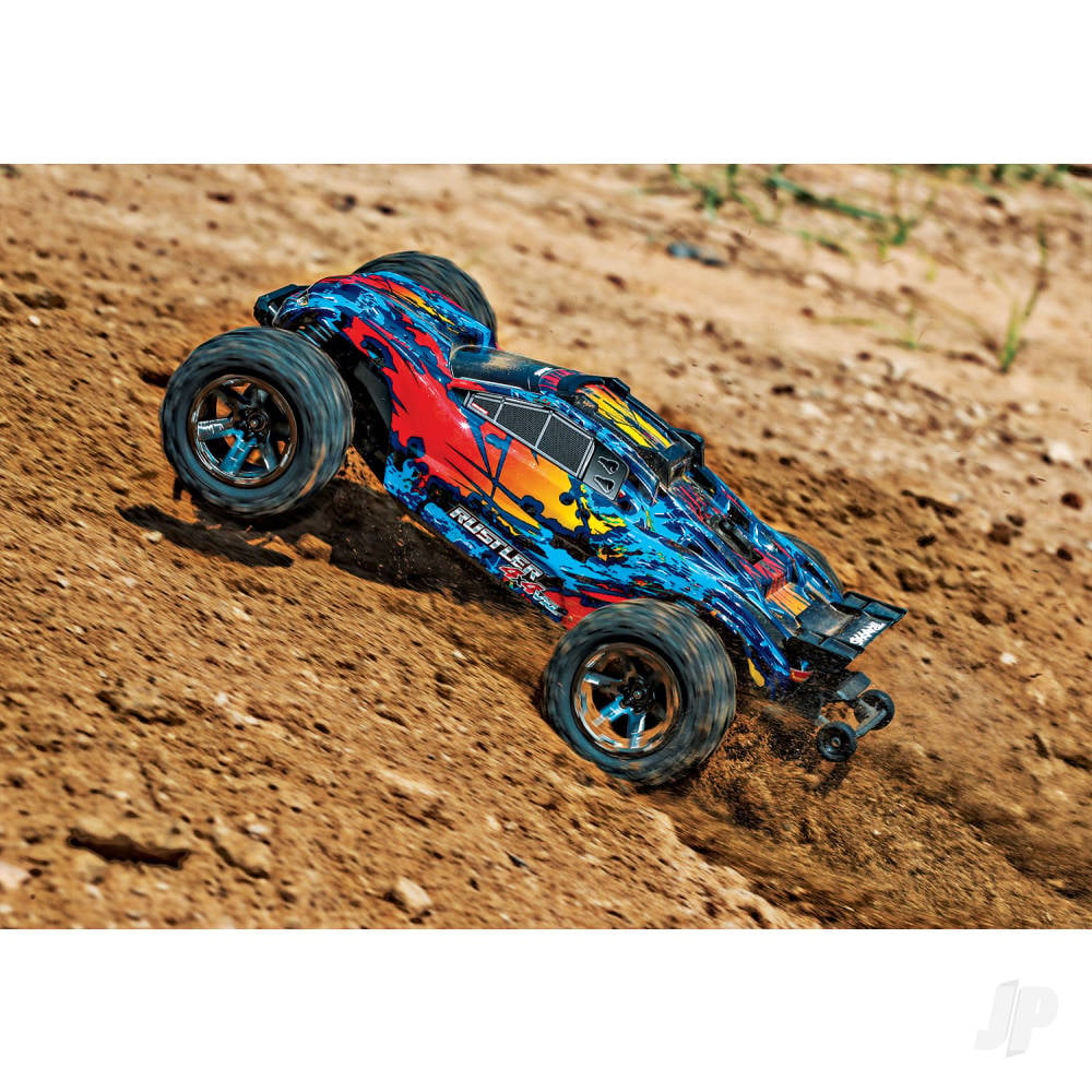 Traxxas Rustler 4X4 VXL 1:10 4WD RTR Brushless Electric Stadium Truck, Orange (+ TQi 2-ch, TSM, VXL-3s, Velineon 3500kV)-15