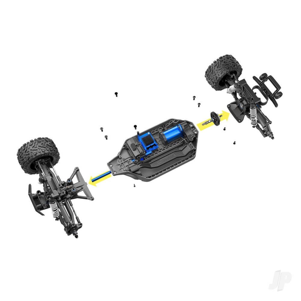 Traxxas Rustler 4X4 VXL 1:10 4WD RTR Brushless Electric Stadium Truck, Orange (+ TQi 2-ch, TSM, VXL-3s, Velineon 3500kV)-17